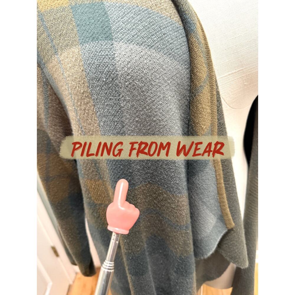 Torrid Size 1 (1X) Outlander Tartan Plaid Drape Open‎ Front Cardigan Sweater Top - Picture 3 of 5
